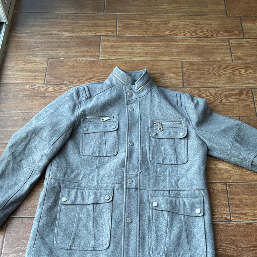 Inc International Concepts Charcoal Military Jacket Brand New No Tag